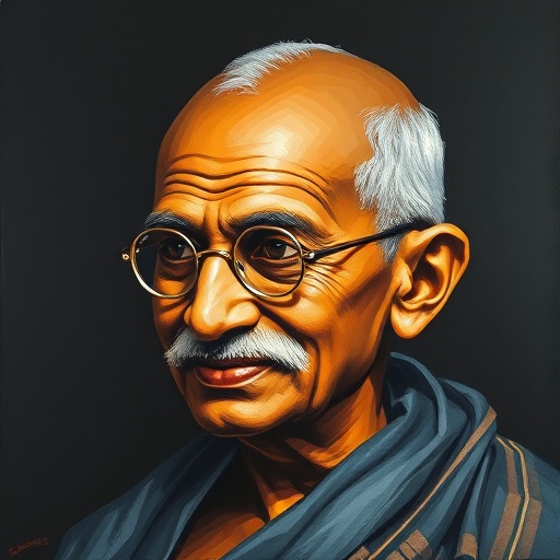 Portrait of Mahatma Gandhi